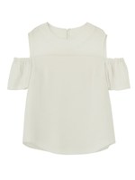 シアーカッティングブラウス/カーキ