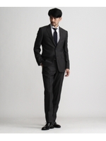 スモールチェックシングルスーツ/ネイビー(294)