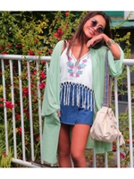 【anap mimpi】フリル袖トッパーカーディガン/PK