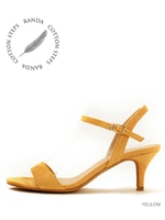【ストレスフリー】スエードワンストラップサンダル/YELLOW