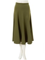 フレアミディスカート/カーキ