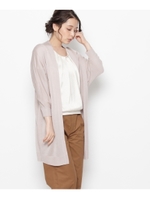 7分袖ミディニットカーディガン/ライトグレー(011)