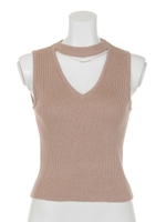 2wayチョーカーニットタンク/ベージュ