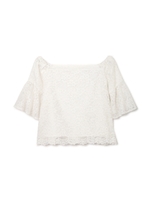 《EDIT COLOGNE》エンブロイダリーレースブラウス/ホワイト(030)