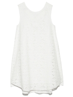 バックレースアップAラインワンピース/WHT