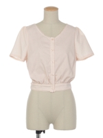 リボン付ショートTOPS/インディゴ