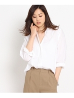 〔洗える〕Cangioli ブロードコットンシャツ/ホワイト(001)