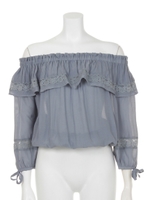 TRレースコンビオフショルBL/WHT