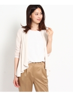 〔洗える〕オメガフライストッパーカーディガン/ライトベージュ(051)