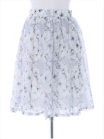 大人花柄スカート/アイスグレー