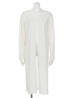 FRONT TIE LONG TOPS/BLK