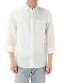 【AZUL by moussy】リネン7分袖シャツ/WHT