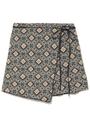 ジャガード巻きスカート風ショートパンツ/GRN