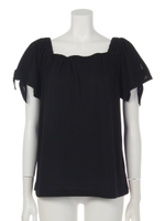 袖リボンスクエア2WAY TOPS/WHT