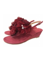 フラワーウエッジサンダル/BL/S