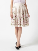 ポピーフラワーパンツスカート/グレーベージュ