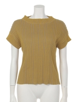 リブデザインニットプルオーバー/BLUE