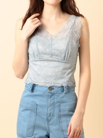 レースブラトップビスチェ/ピンク