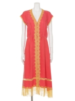 配色レースランジェリーワンピ/オフホワイト