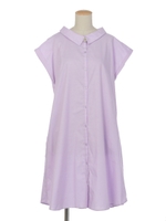 バックリボンシャツワンピ/オフホワイト