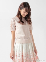 レース刺繍オフショルPO/パウダーブルー