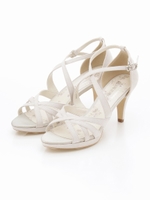 MMフラワー柄クロスサンダル/ライトグレー