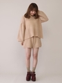 ニットショートパンツ/パープル