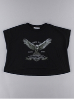 ワイドビッグドルマンTシャツ/ブラック