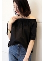 ギャザーオフショルブラウス/オフ(030)