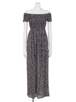 【ANAP】花柄オフショルシャーリングワンピース/BL