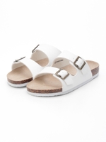 ダブルベルトフラットサンダル/BL