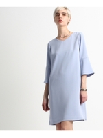 【WEB限定】フレアスリーブワンピース/ライトブルー(991)