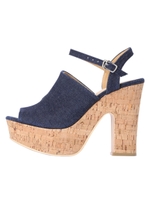 【goods】コルクヒールサンダル/ピンク