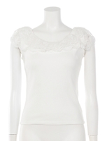 【sw】【Rayコラボ】チュールレースフリルカラーTOPS/オフホワイト