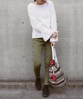 カラースリムサルエルパンツ