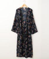 花柄ロングガウン