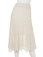 透かしニットSK/BEG