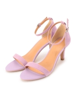 スエード調ヌーディサンダル/ライトパープル(081)