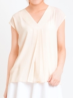 フロントWタックフレンチプルオーバー/ベージュ