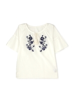 《BLANCHIC》エンブロイダリーブラウス/ネイビー(120)