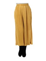 楊柳プリーツガウチョパンツ/MUSTARD