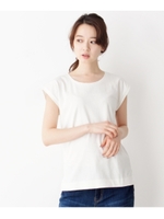 ピグメントクルーネックカットソー/ホワイト系(002)