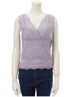 Vネックレースインナートップス/ラベンダー