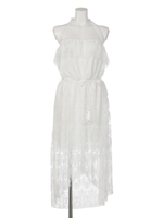 ラップレースワンピ/ベージュ