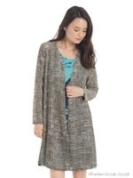 メッシュロングカットカーデ/ネイビー