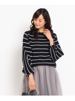 【WEB限定プライス】ボリュームスリーブチュニック/ブルー系(395)