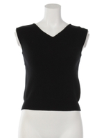 バックレーススピンドルニット/ブラック