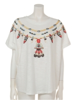 (CEROLINEA X ROSE BUD)フェイクデザインTシャツ/WHITE LT