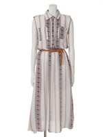 【anap mimpi】ベルト付エスニックシャツロングワンピース/WH