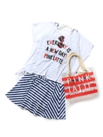 ボーダーオールインワン水着セット/ネイビー(393)